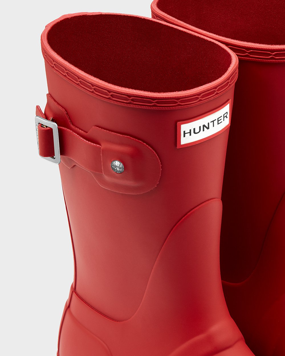 Womens Short Rain Boots - Hunter Original (32FCKSOZQ) - Red